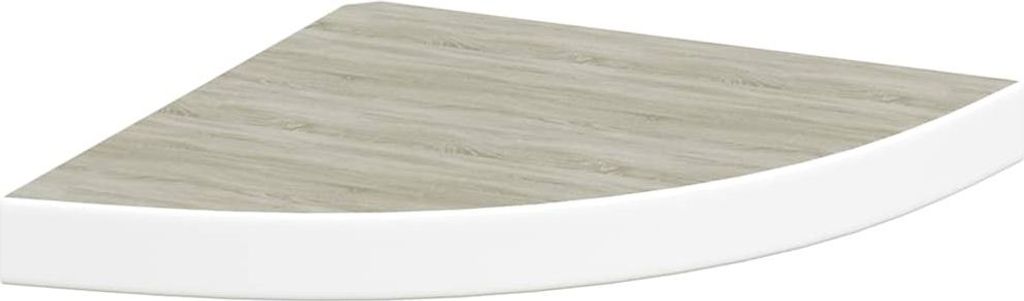 vidaXL Eck-Schweberegal Eichen-Optik und Weiß 35x35x3,8 cm MDF