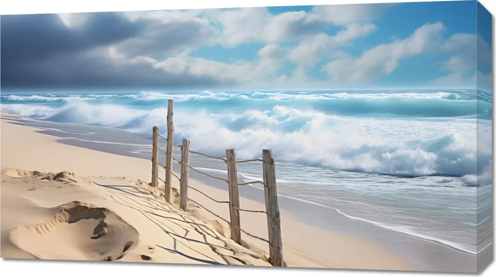 Sussurri dell'oceano: Quadro 90x50cm per un Ambiente Rilassante