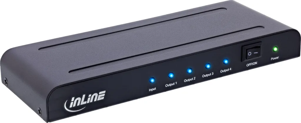 Distributore HDMI 1x4 InLine 4K2K 60Hz - Splitter per Home Theater
