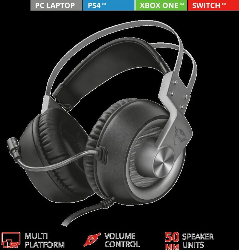 Casque de jeu Trust GXT 430 Ironn Multiplateforme avec audio puissant