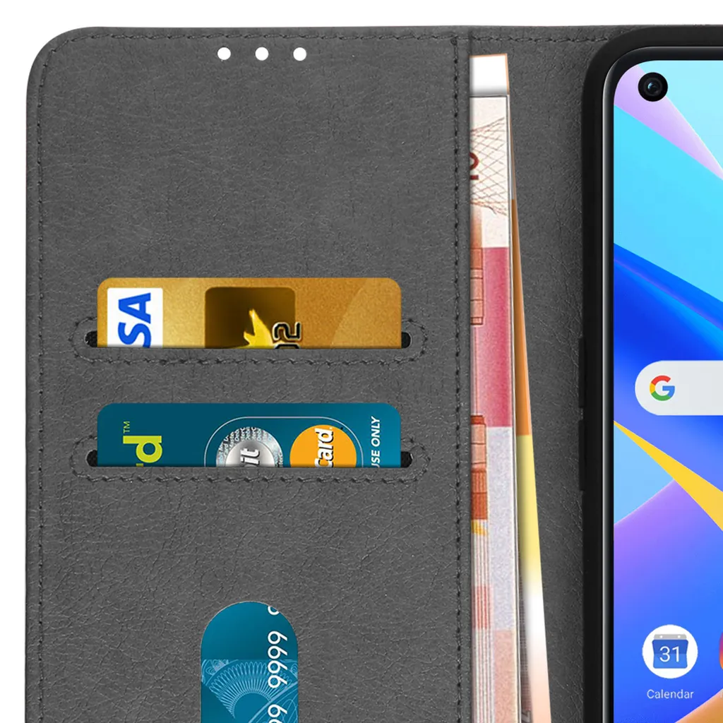 Custodia Business Grigia per Oppo A96 / A76 | Realme 9i Stand Case - 5