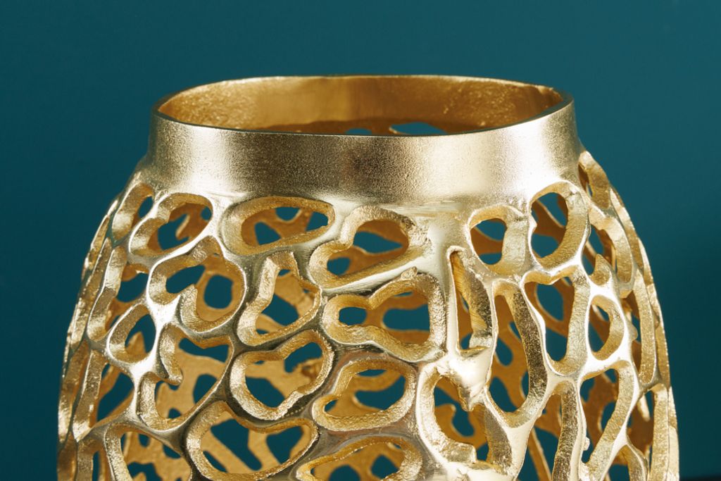 Filigrane Vase ABSTRACT LEAF gold 65cm Produktbild 6