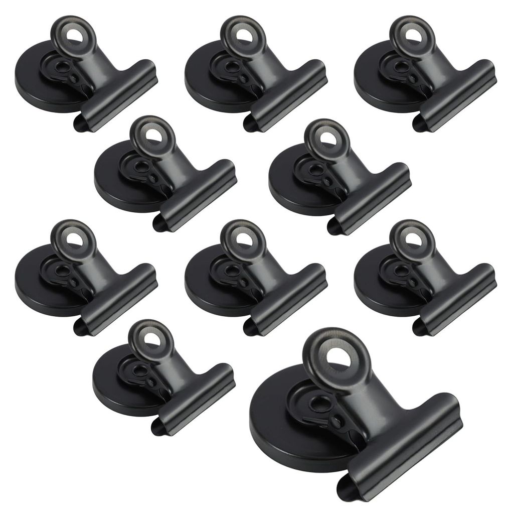 12 Magnetclips für Whiteboards und Kühlschränke, Magnetclips, Magnetklammern, Magnete mit Clips, Magnetclips für Büro und Zuhause, für Dokume...
