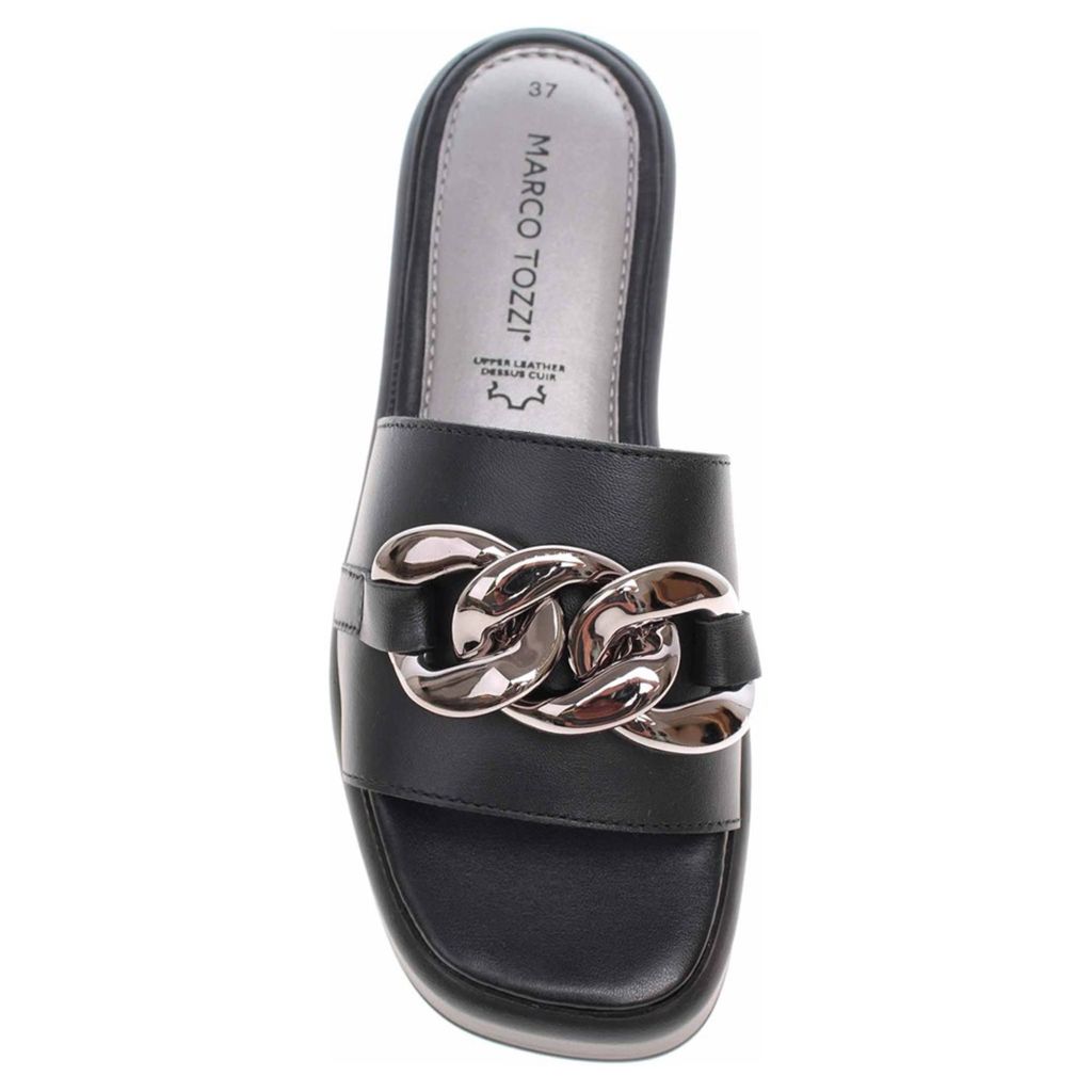 MARCO TOZZI Damen Leder Clogs Pantoletten Kette Plateau Produktbild 11