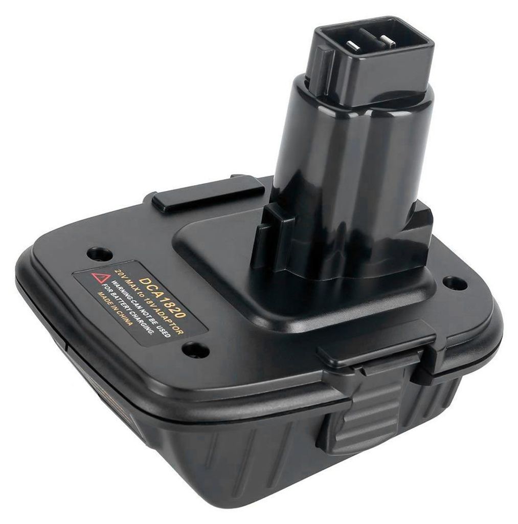 20V Akku-Adapter DCA1820 für DeWalt 18V Werkzeuge – Kompatibel mit DC9096, DC9098, DE9096