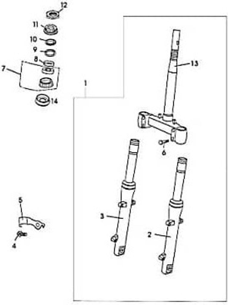 Rex RS125 Capriolo Gabelholm rechts Gabelbein 82320 Stoßdämpfer Motorroller Scooter Chinaroller