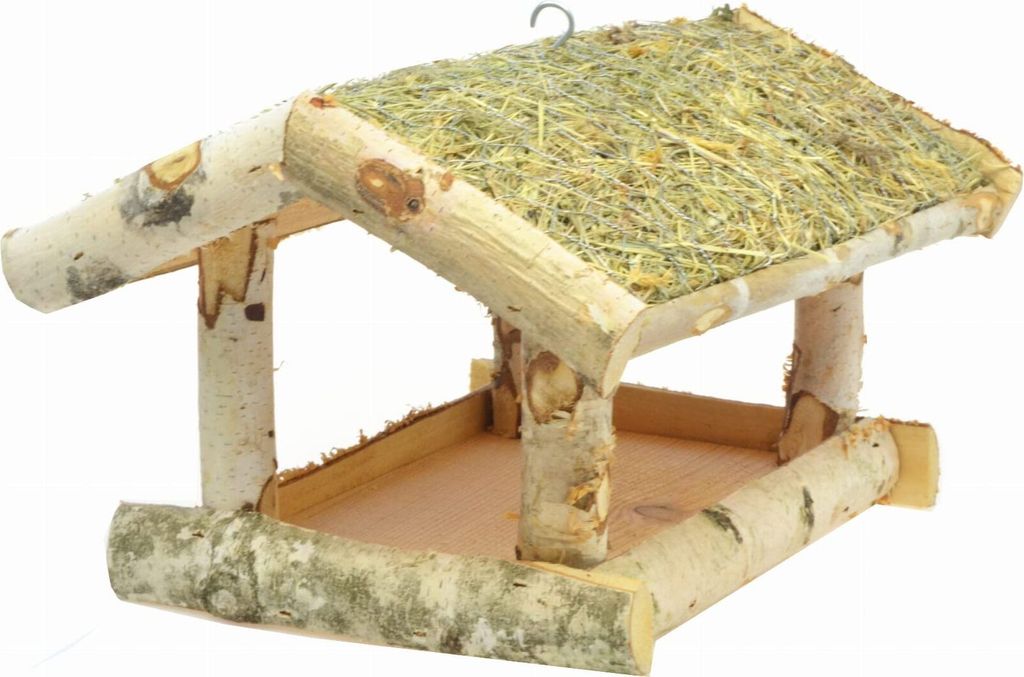 Vogelfutterhaus aus Birkenholz 23 cm