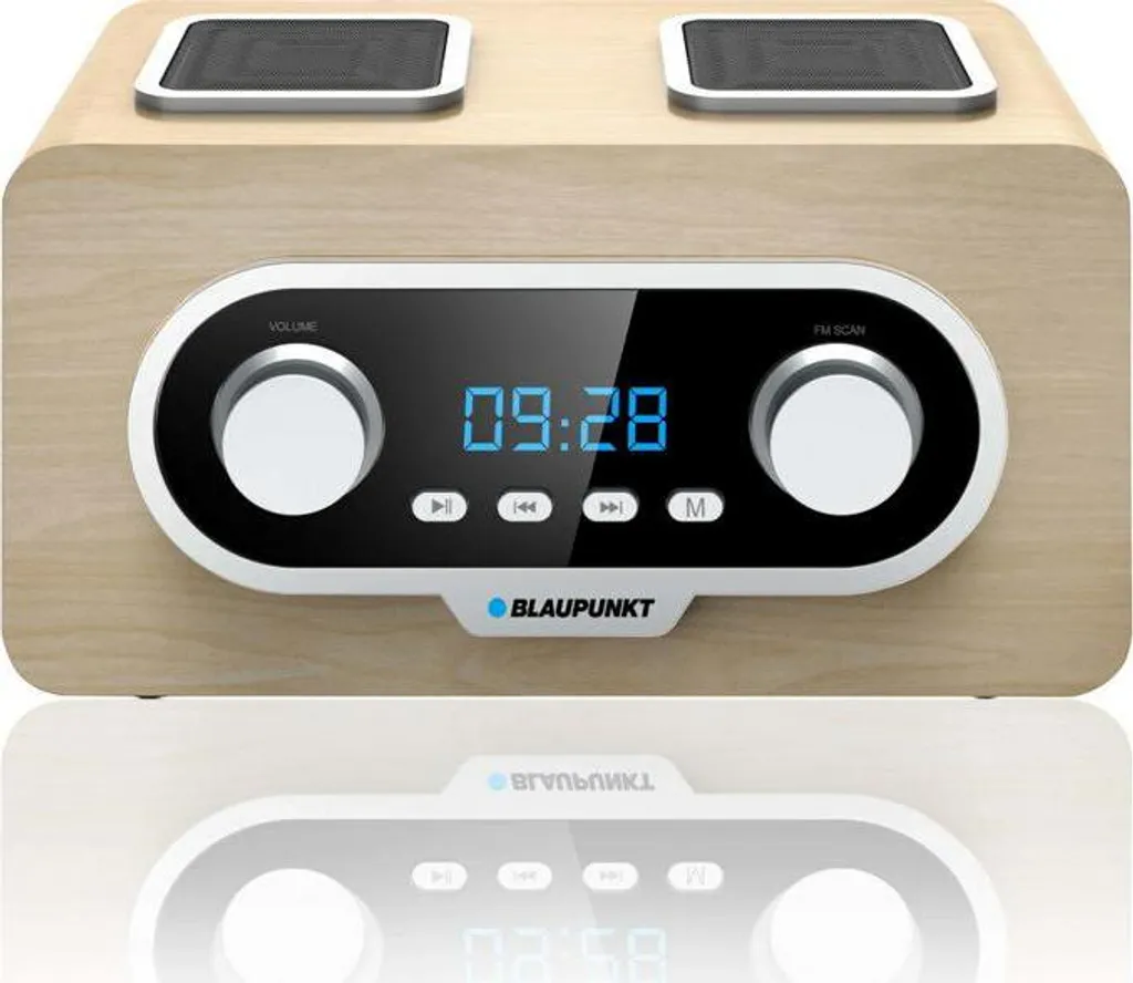 Radio de cuisine portable Blaupunkt PP5.2CR bois avec réveil et batterie - 4