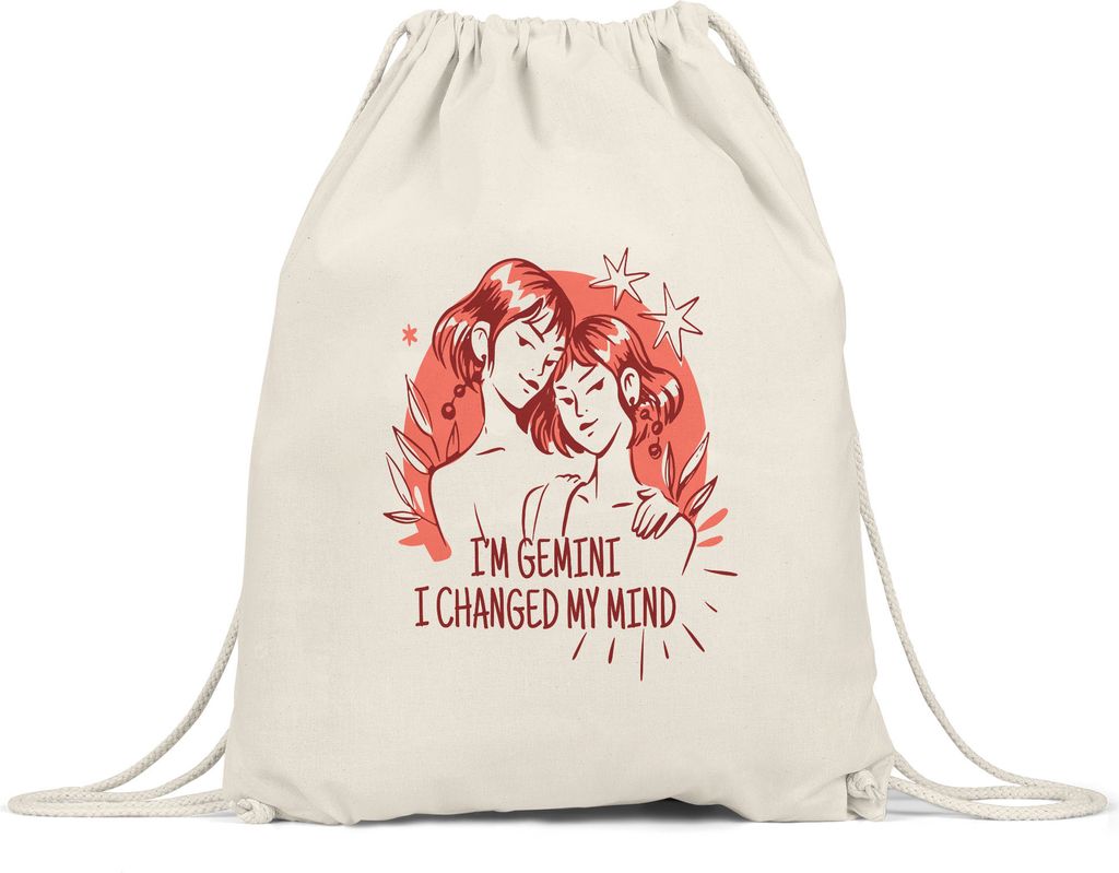Zwillinge Sternzeichen Turnbeutel Gymsack Gemini Horoskop Geschenkidee Mai Juni Geburtstag