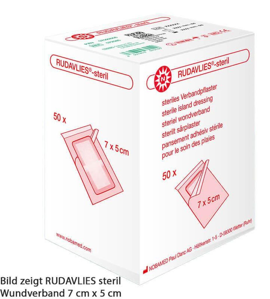 NOBA Rudavlies sparadrap stérile 50 pièces 12 cm x 10 cm Image du produit 