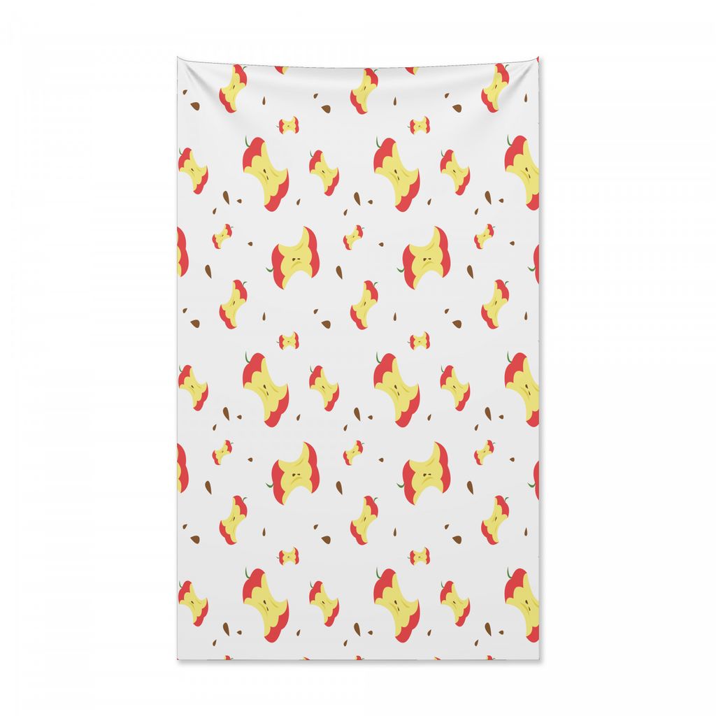 Abakuhaus Apfel Wandteppich und Tagesdecke, Gegessenes tägliches Vitamin der Frucht aus Weiches Mikrofaser Stoff Kein Verblassen Klare Farben Wasc...