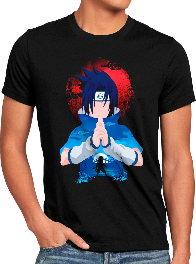 style3 Last Uchiha Herren T-Shirt ninja anime manga cosplay