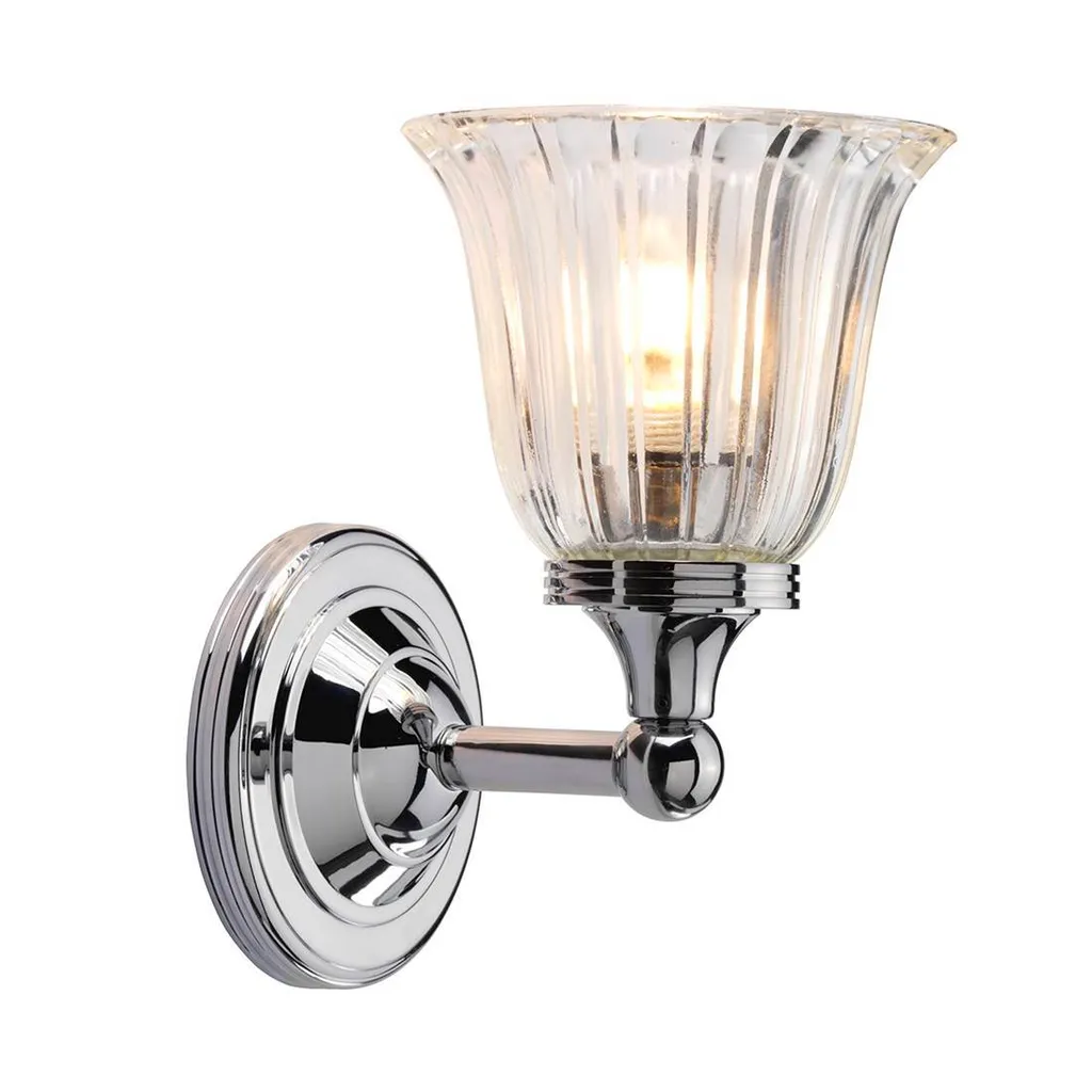 Applique étanche IP44 Austen pour salle de bains humide chrome Elstead G9
