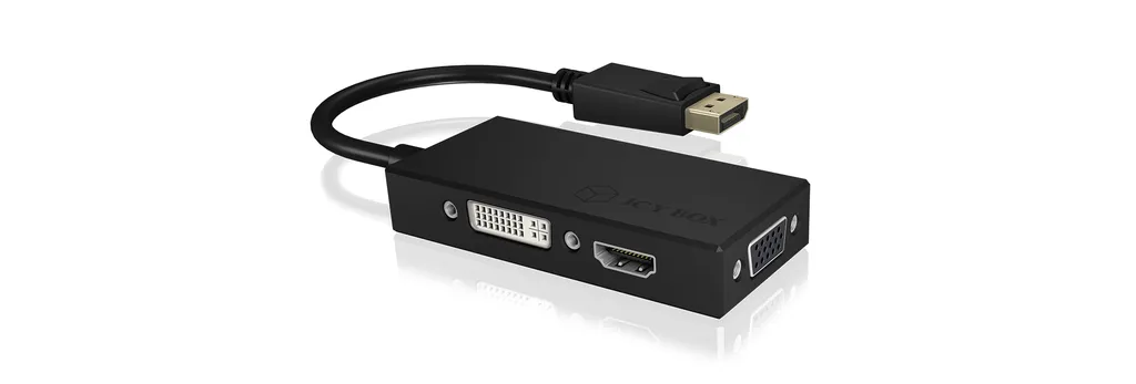 Adaptateur Vidéo DisplayPort vers HDMI - Convertisseur ICY BOX Noir