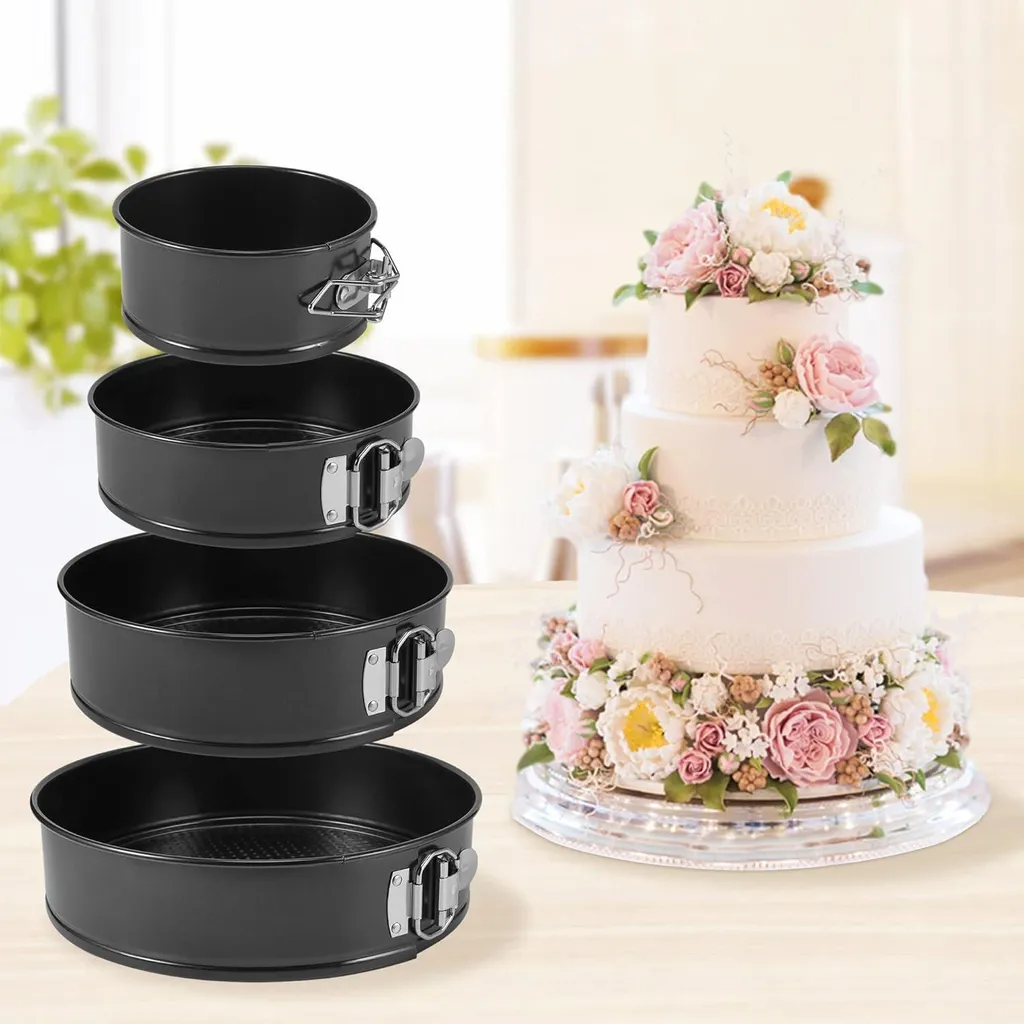 Stampi Torta a Cerniera isheTao Set 4 Pezzi | Ideale per Cheesecake - 7