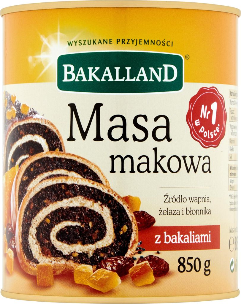 Masa Makowa z Bakaliami Bak 850 g Obrázok produktu 