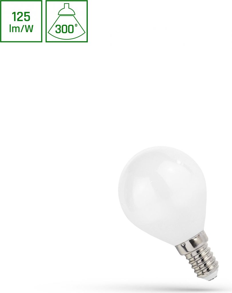 Spectrum LED E14 G45 Tropfenform Filament matt 6W = 56W Produktbild 