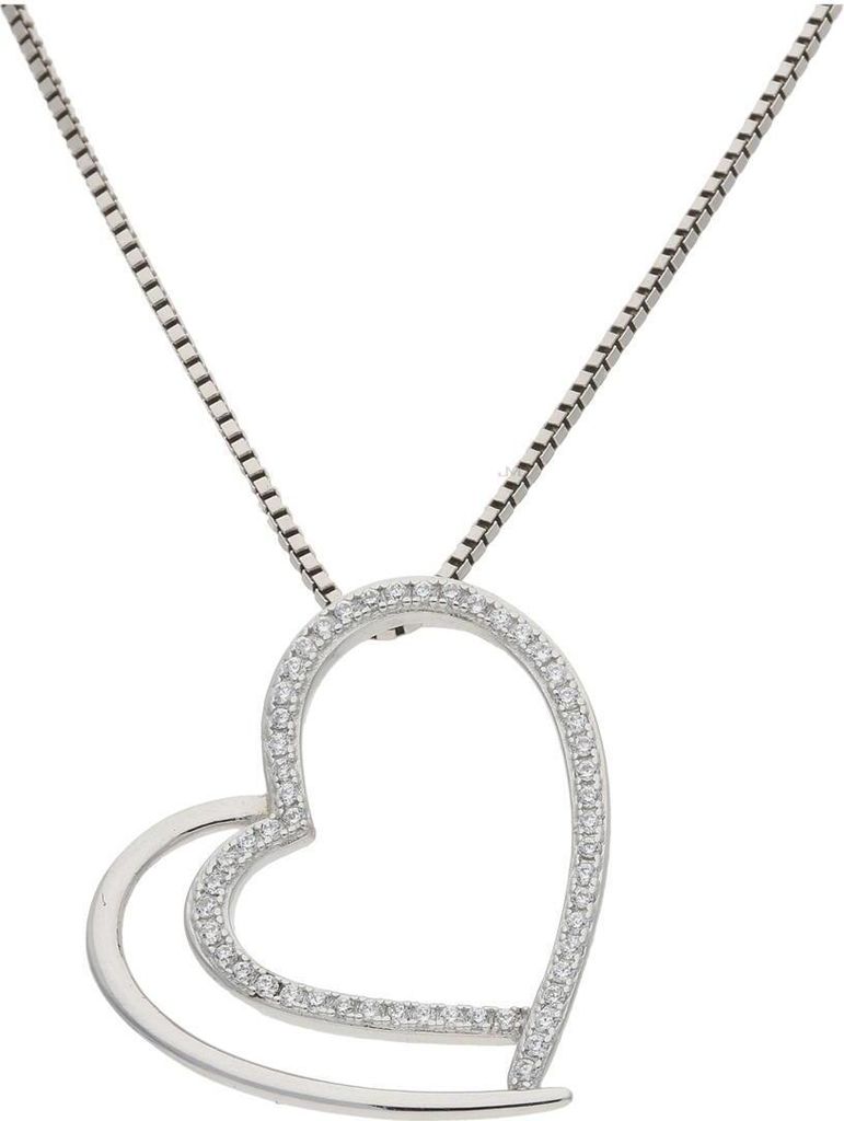 Herzanhänger Silber 925 Zirkonia JL10-02-3276 JuwelmaLux