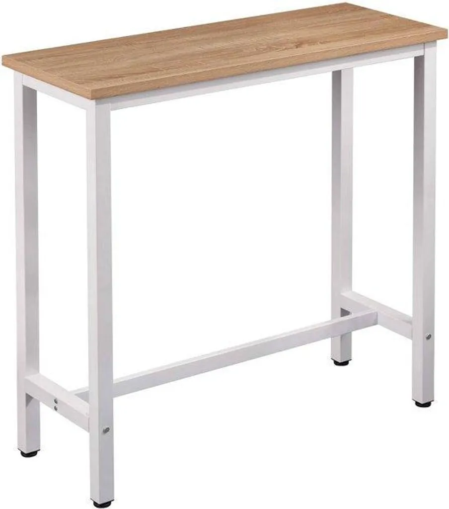Comptoir de bar pour réception et apéritif chêne clair blanc 100 cm