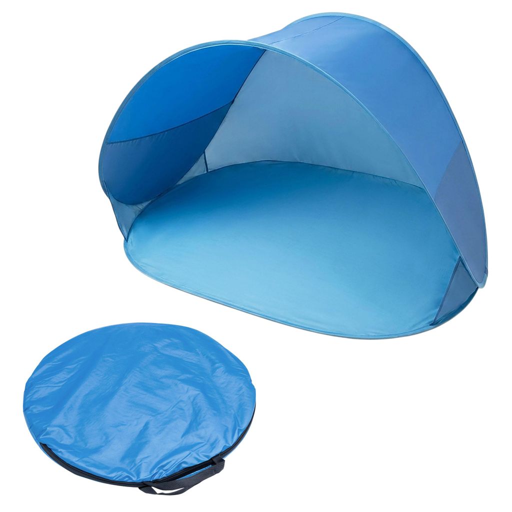 Tenda da spiaggia pop-up blu - circa 100 x 145 x 80 cm - Immagine del prodotto 