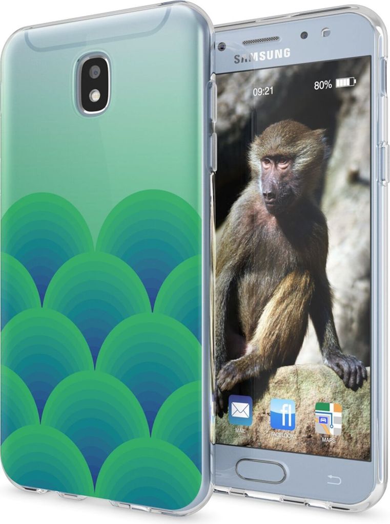 Samsung Galaxy J5 2017 (EU-Model) Hülle Handyhülle von NALIA, Case Cover Tasche Green Forest