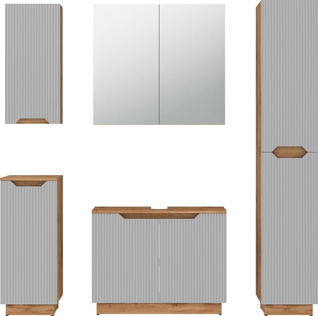 Badmöbel-Set Vicco Lotta Grau 5 Stück, Model 59558