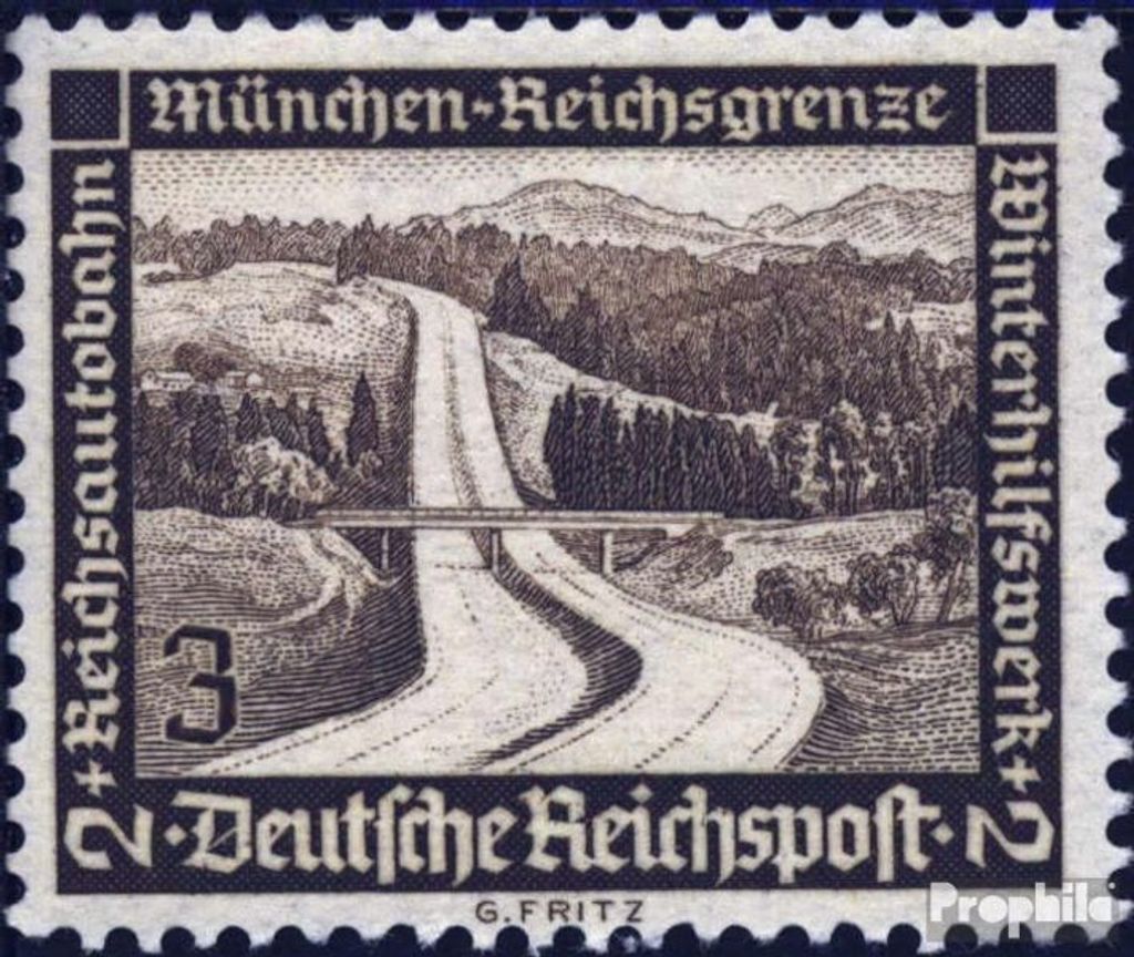 Briefmarken Deutsches Reich 1936 Mi 634 postfrisch Winterhilfswerk: Moderne Bauten
