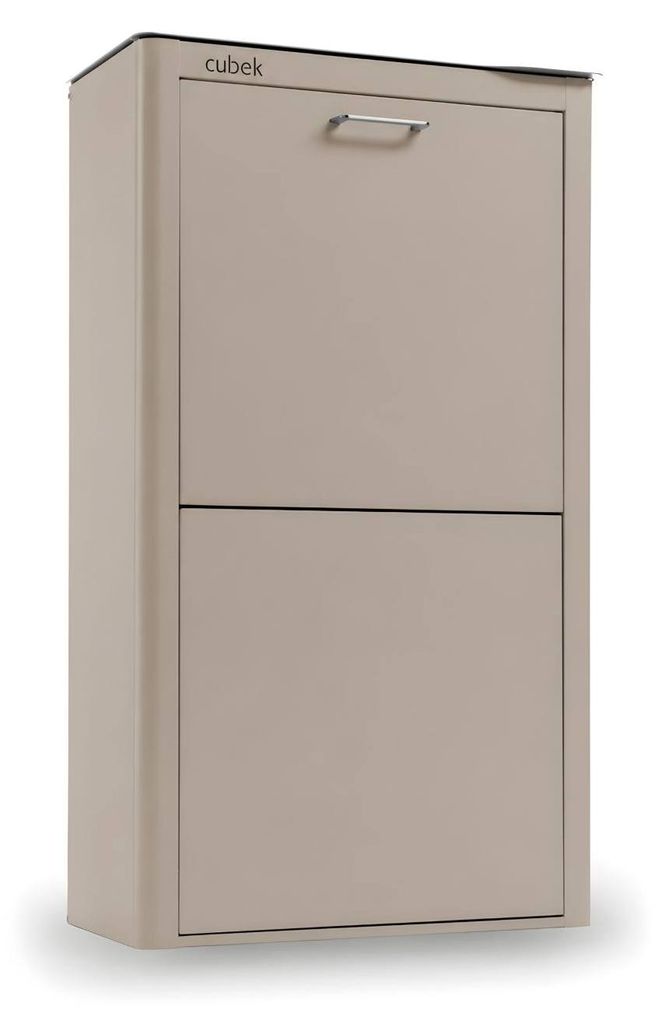 CUBEK - Mülleimer / Abfalleimer Mülltrennsystem 80L - 4x20L. Aus Metall