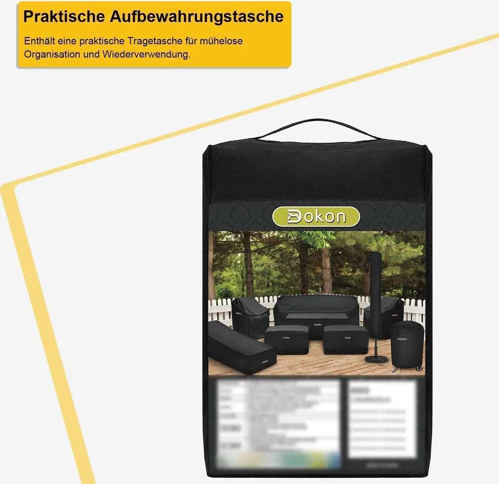 Kovshuiwe Coprisedili per mobili da giardino, impermeabili, protezione