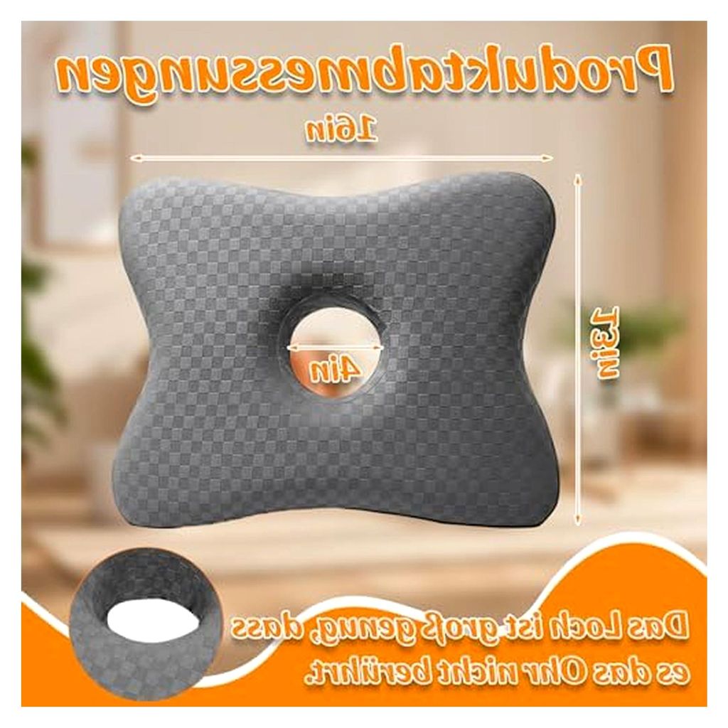 Ohr-Piercingkissen, Donut-Design für Ohrenschmerzen, Piercings & Operationen, Vorbeugung von Nackenschmerzen beim Seitenschlafen, Graphit