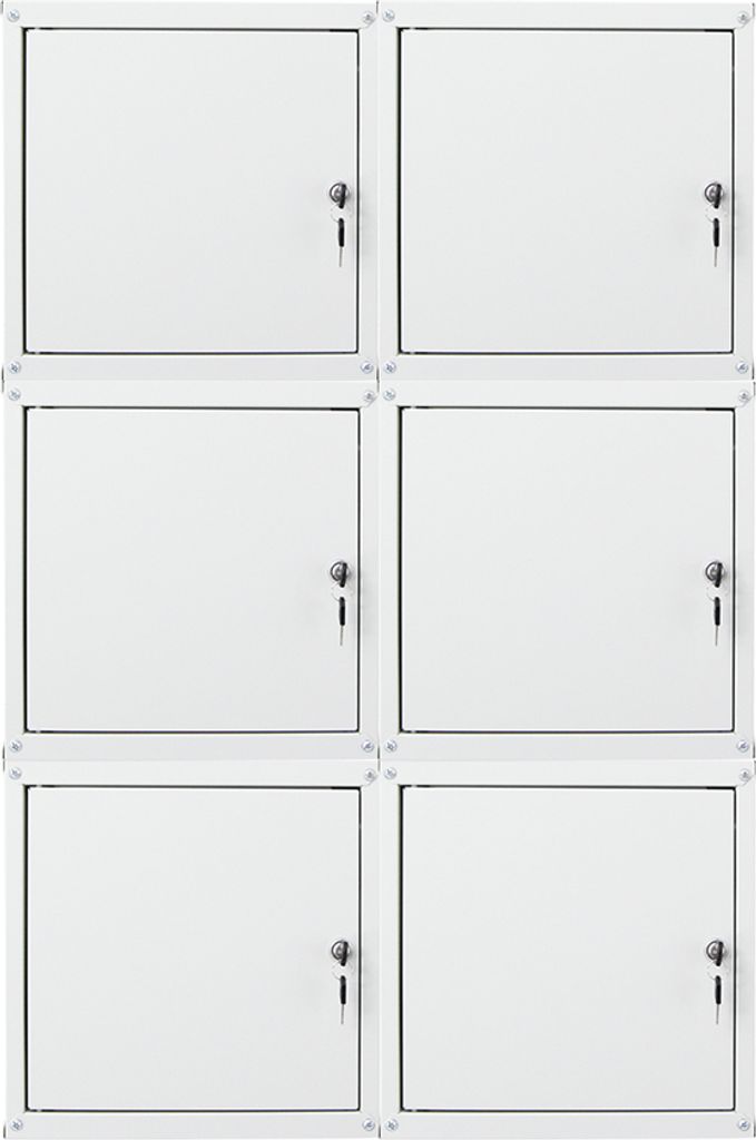 Mega Deal | 6x Schließfachwürfel Cubic | HxBxT 35x35x35 cm | Grau