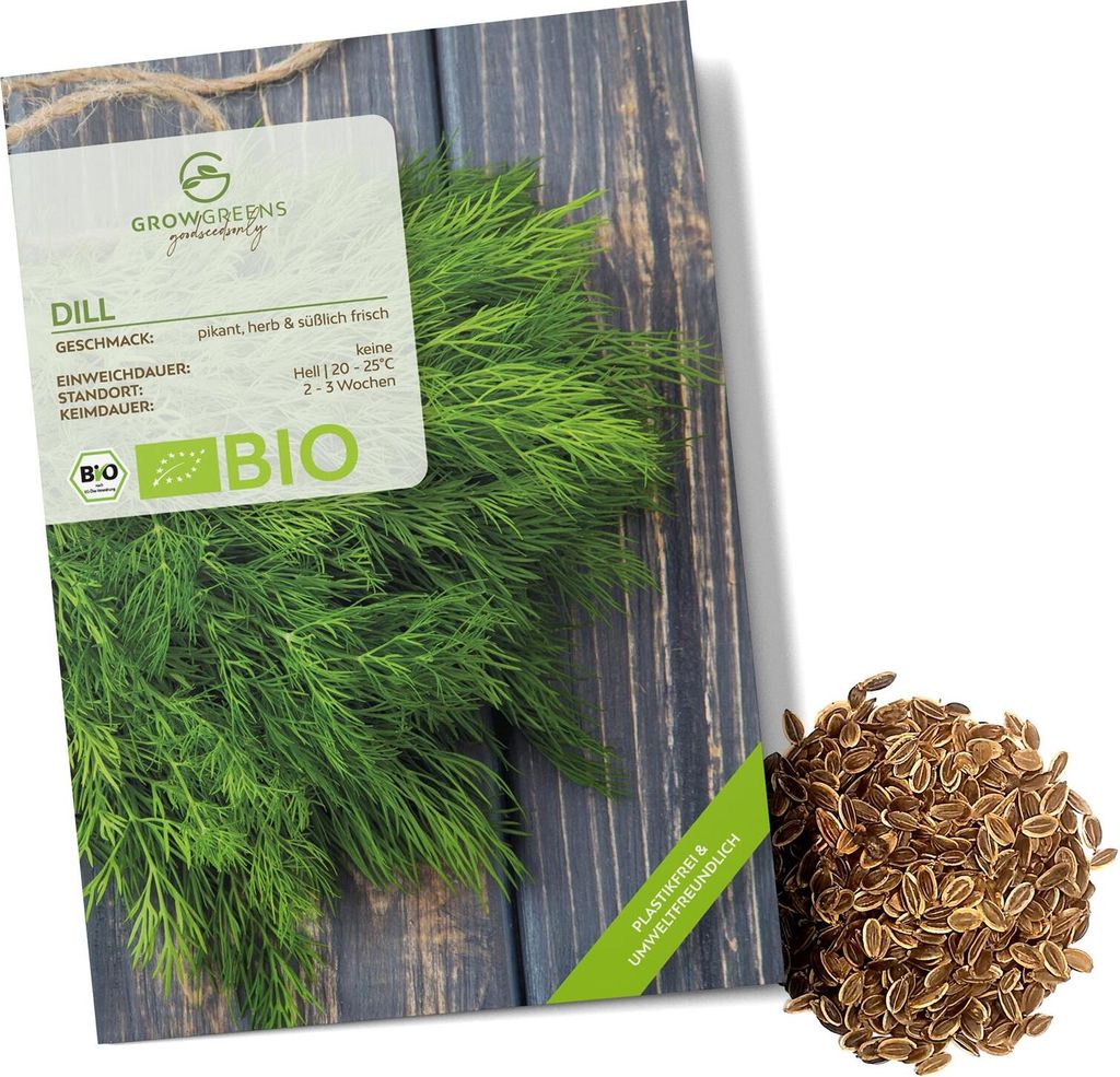 Dill Samen - Küchenkräuter Saatgut aus biologischem Anbau Produktbild 