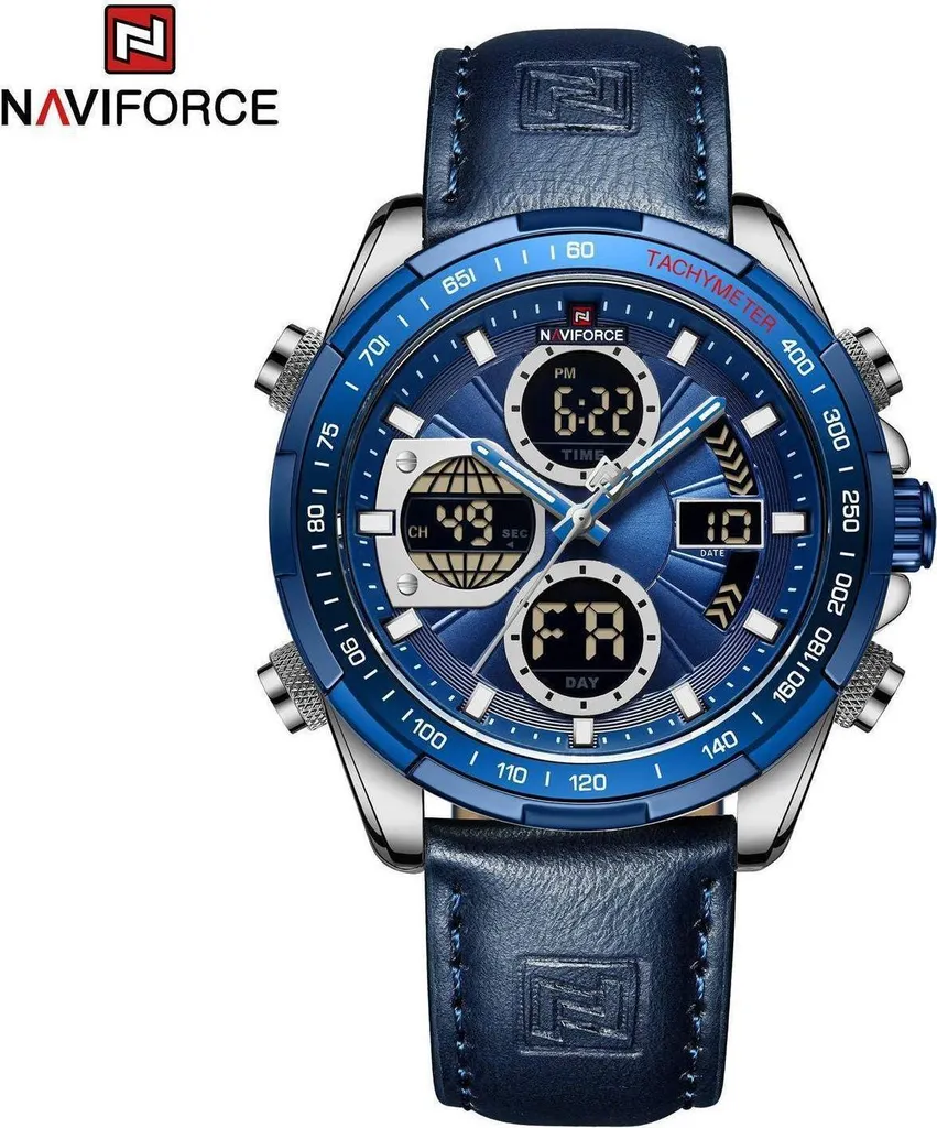 Montre NAVIFORCE MI-38644 Homme Bleu et Argenté - Élégance Pratique