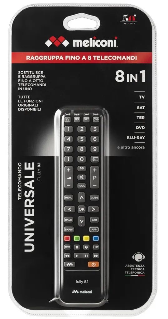 Télécommande Infrarouge Meliconi Fully 8.1 avec Boutons de Navigation - 2