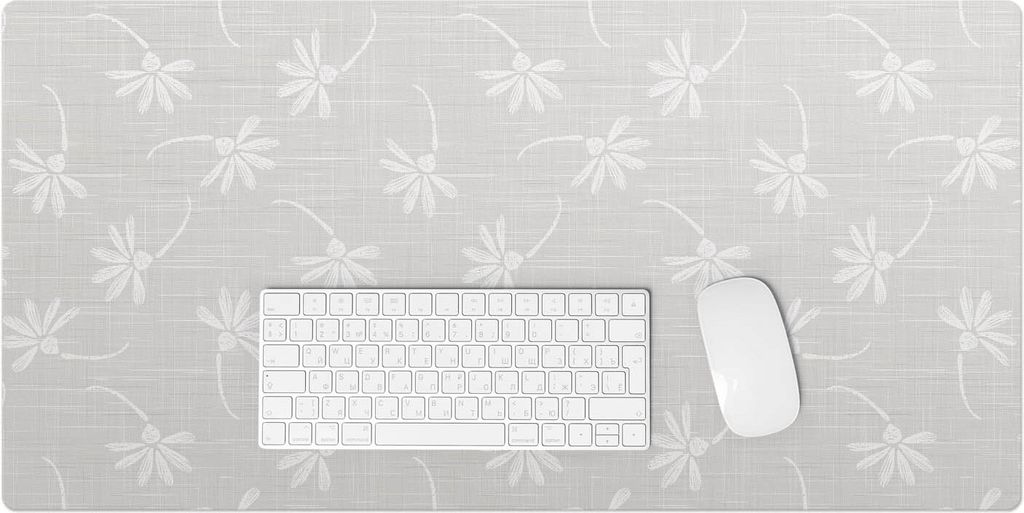 Blumenmuster Auf Stoff – Schreibtischunterlage – Rutschfeste Tischunterlage – Schreibtischmatte für Büro & Zuhause – Schreibunterlage –...