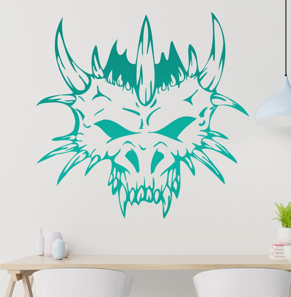 Skelettkönig Wandtattoo in 6 Größen - Wandaufkleber Wall Sticker - Dekoration, Küche, Wohnzimmer, Schlafzimmer, Badezimmer