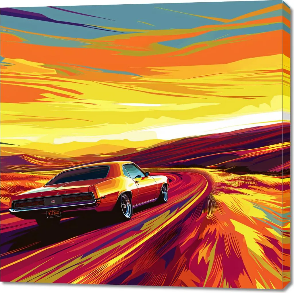 Quadro 100x100 cm Corri davanti a te stesso | Arte Moderna su Tela