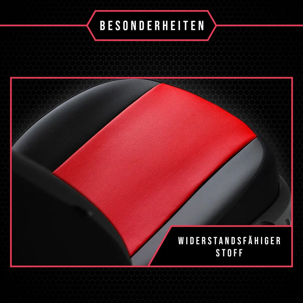 Coprisedili Auto Coprisedili Universali Coprisedili Auto per Opel Agila A Set Rosso - 3