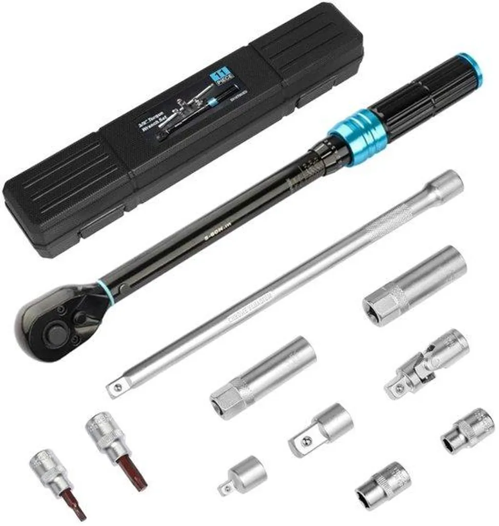 Clé dynamométrique 5-60 Nm en acier robuste 3/8 pouces pour roue et moteur