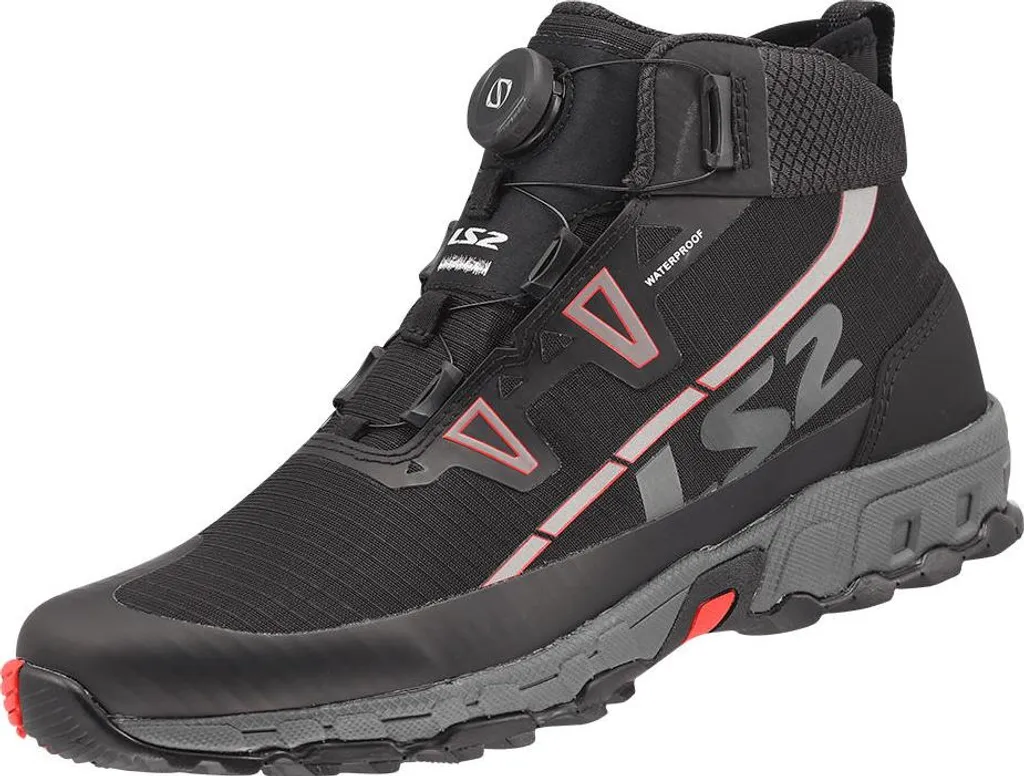 Bottes de Moto LS2 Trekker WP - Chaussures Homme Imperméables Noir