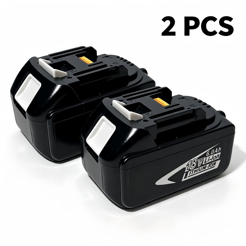2× Batterie de remplacement Makita 18V 6,0 Ah Li-Ion, Image du produit 