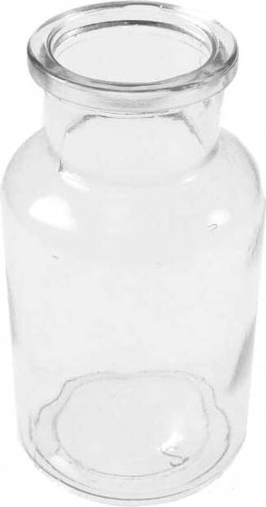 Flasche ca. 250ml H12,3cm Ø6,5cm klar Glas Vase Blumenvase Produktbild 