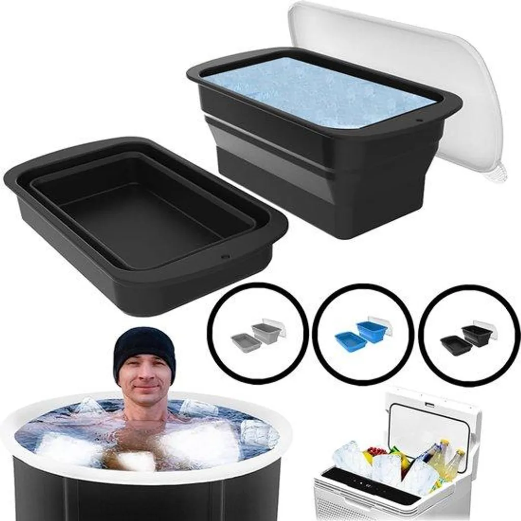 Accessoire de bain froid : pic à glace pliable de 8 lb noir et silicone