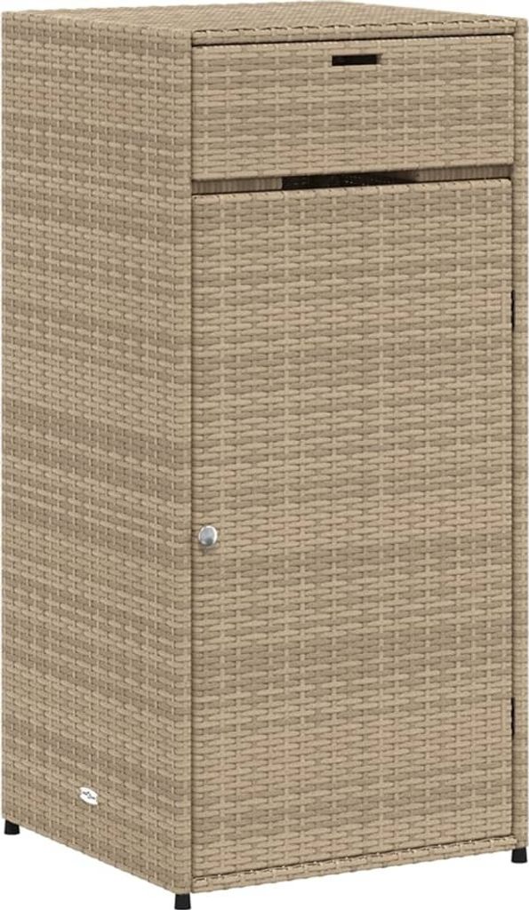 vidaXL Mobile da giardino Beige 55x55x111 cm Poly Rattan Immagine del prodotto 