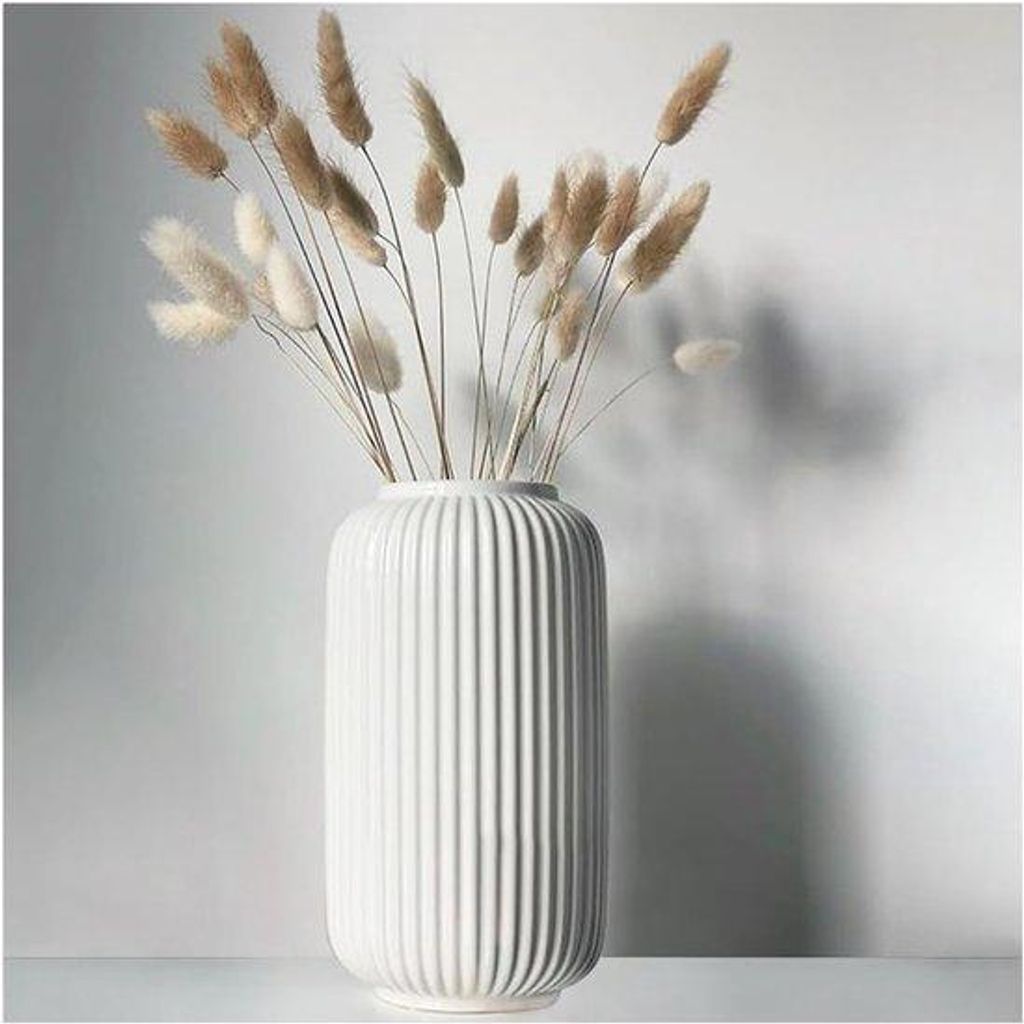 Famanu Keramische Vase 20 CM - Geometrisches Design für Tischdekoration