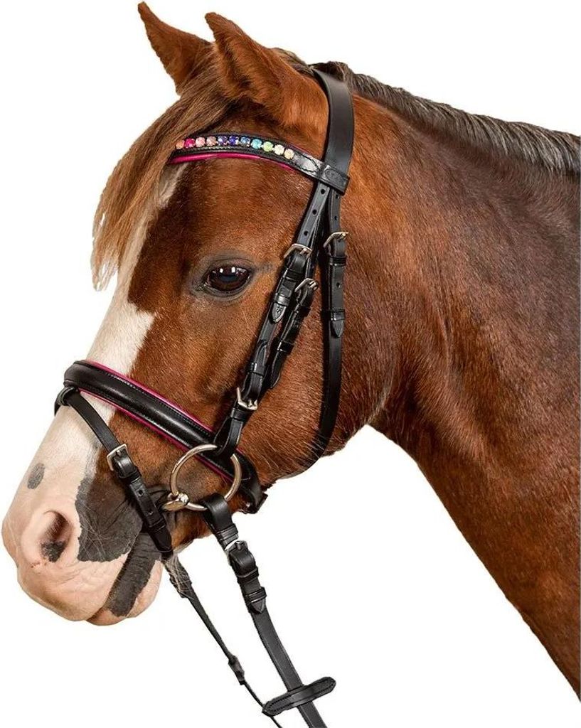 Waldhausen Snaffle Uzda Star Pinky Snaffle Black SH Obrázok produktu 