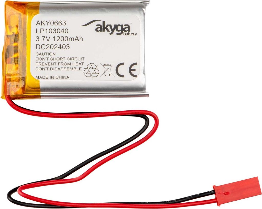 Akyga AKY0663, Batérie, Strieborná, Lithium-ion (Li-ion), Obrázok produktu 