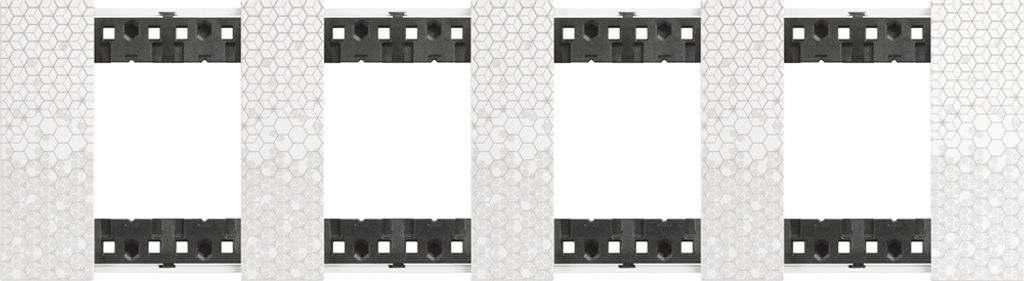 Blende 2 x 4 Modul IMD BTicino Living Now KA4802M4M_ Pixel