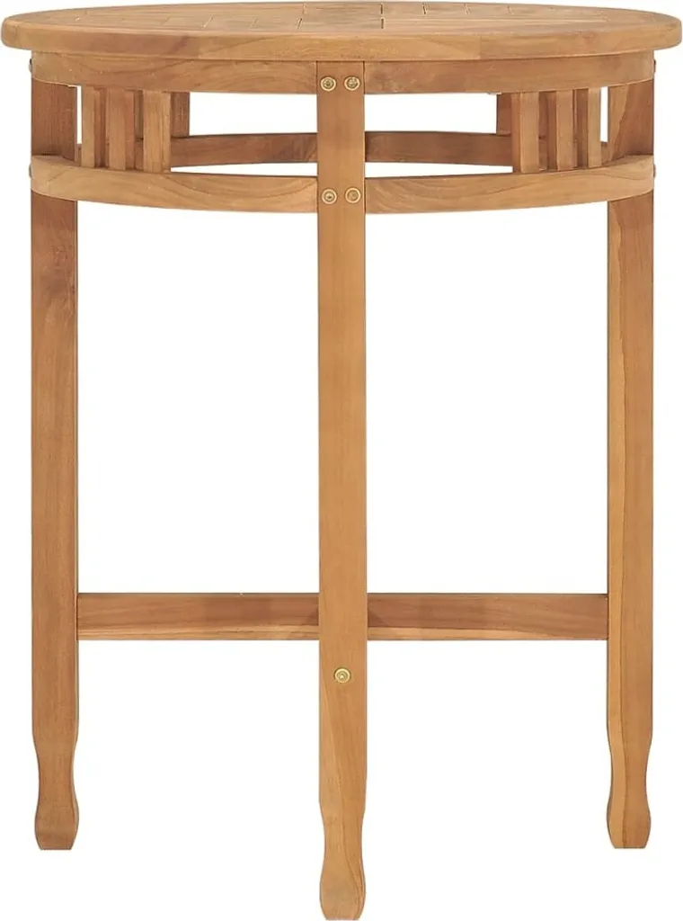 Table de Terrasse Durable en Teck Ø60 cm contre l'Humidité et UV