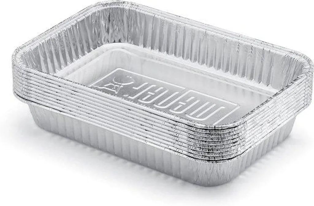 Barquettes aluminium jetables 19cm pour récupération de graisse x10